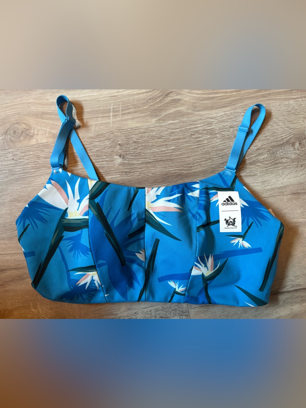 Adidas x Thebe Magugu Studio Light-Support Bra - Pulse Blue - Size XL